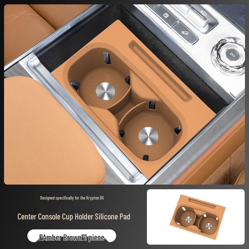 Zeekr 9X Three-Tier Silicone Cup Holder Protection Mat