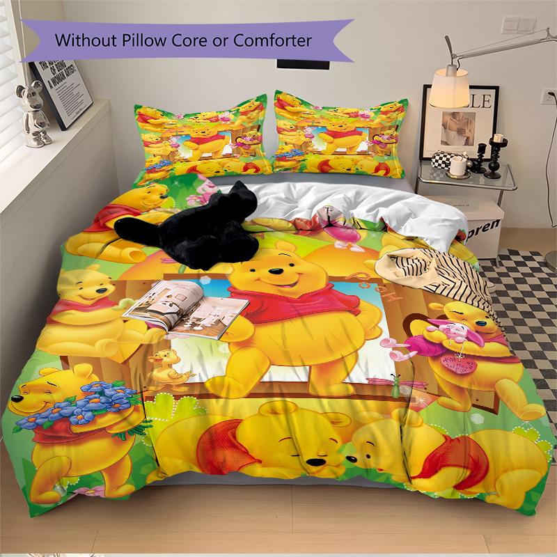 Piglet'S Tea Party Print 3Pcs Bedding Setduvet Cover With 2 Bedropillowcase Home Birthday Gift