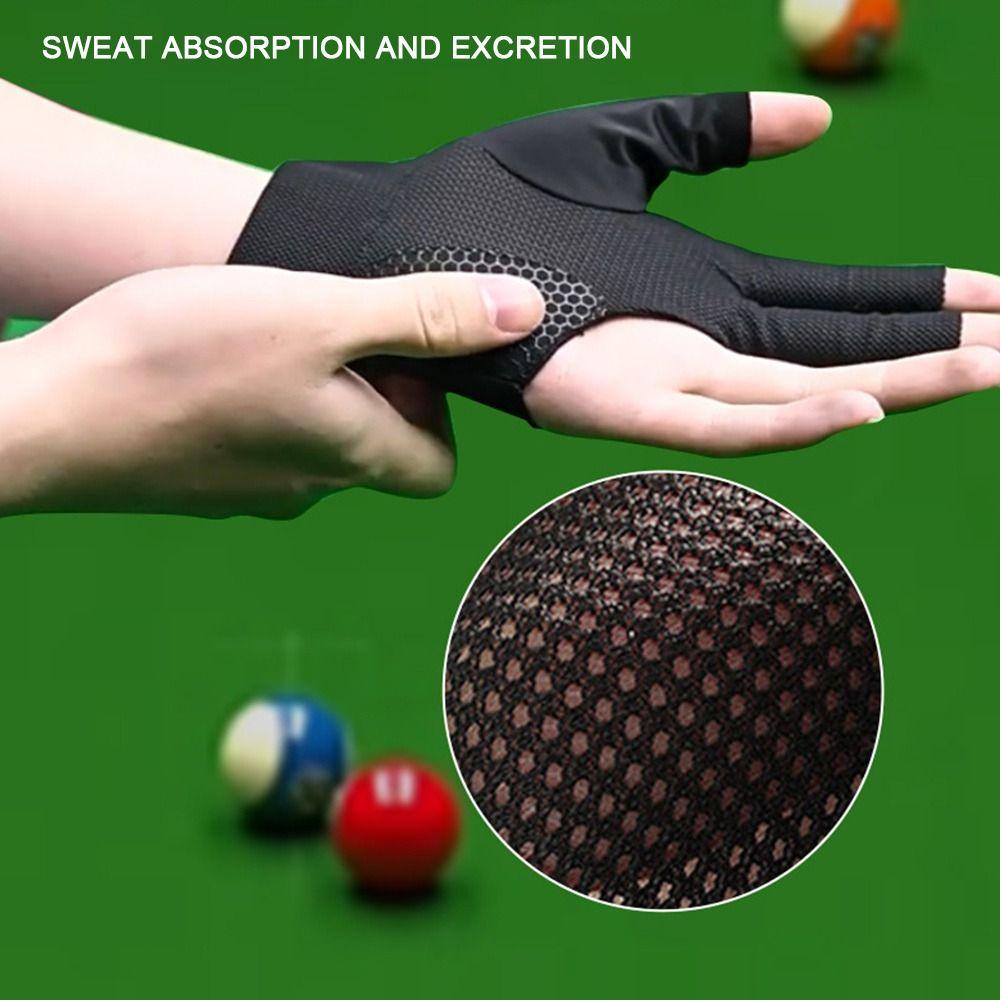Нескользящая перчатка на три пальца Эластичная перчатка для снукера и бильярда Перчатка для бильярда Аксессуары для фитнеса