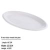 16-дюймовая чисто белая овальная керамическая тарелка для рыбы