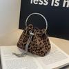 Новая сумка-ведро модная цепочка сумка-тренд леопардовый принт сумка на плечо мессенджер женская сумка