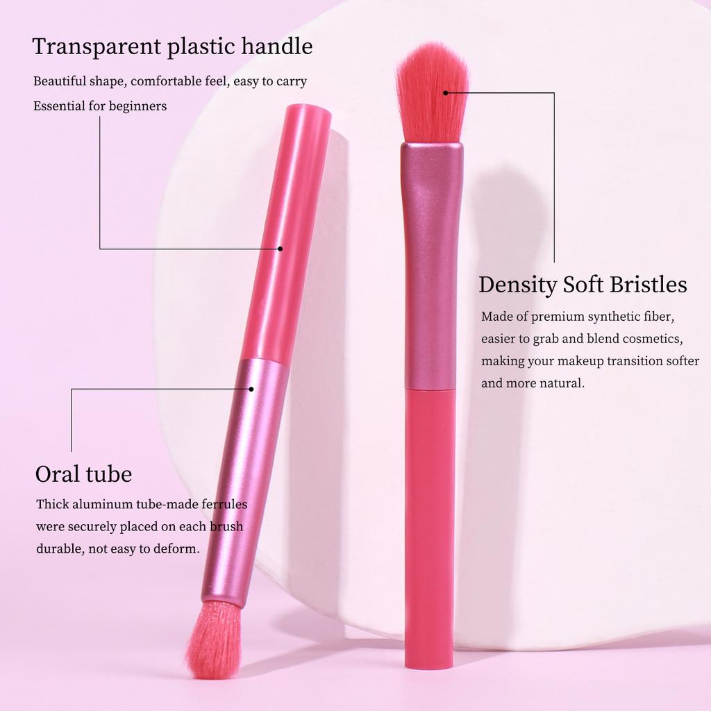 Makeup Brush Puff Set, Eyeshadow Brush Evenly Painted Beauty Tool, Portable Travel Beauty Blender Set
