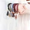 Heart Shape Coin Purse Zippe Pu Leather Cute Small Wallet Trendy Coin Holder Solid Color Tassel Clutch Girls' Fashion Accessory