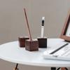 1 Pc Nordic Walnut Decoration Wall Solid Wood Pen Holder Living Room Study Desk Creative Log Storage Pen Holder