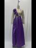 Весна 2025 г. Женское атласное вечернее платье в европейском и американском стиле с золотисто-фиолетовыми пайетками
