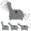 Massage Relax Chair Light Grey Fabric