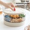 Коробка для сухофруктов с крышкой, герметичный двухслойный отсек, контейнер для закусок, органайзер для хранения продуктов, поднос для вечеринок, конфеты, орехи, закуски