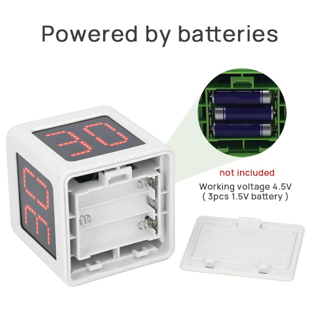 4-сторонний кубический таймер, 1,4-дюймовый HD-дисплей, секундный таймер обратного отсчета, регулировка яркости, покерный таймер для тренировки и игровой таймер для времени