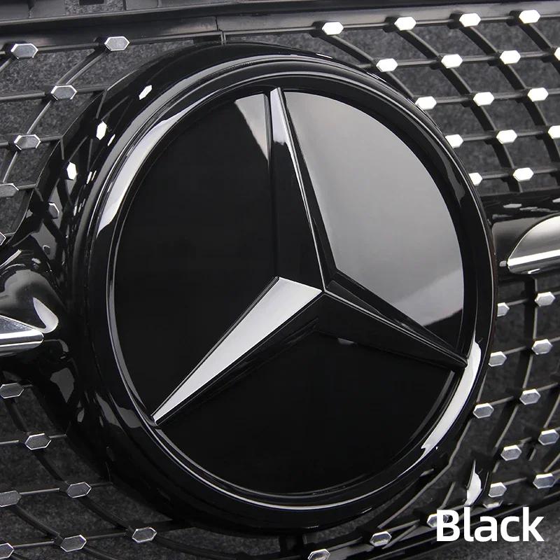 1pcs Car Front Grille Emblem Star Badge  Logo Mirror For Mercedes Benz W205 W204 W253 W213 W206 W166 gle glc