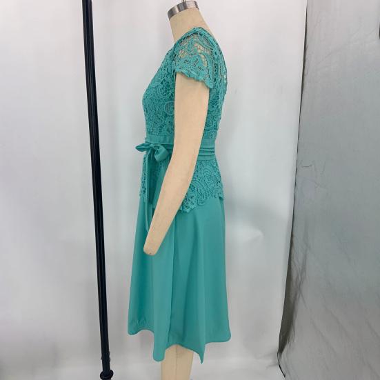 Леди Нижние Юбки Плюс Размер Вечернее Платье Кружевное Бандажное Летнее Платье Трапеции Крючком для Коктейльной Вечеринки