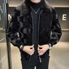 Fur Coat for Men's Mink Fur Coat for Whole Mink Men's Winter Gold Mink Fur Coat