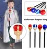 Dress Up King Queen Scepter Performance Costumes Walking Cane Halloween Hand Wand  Cosplay Props