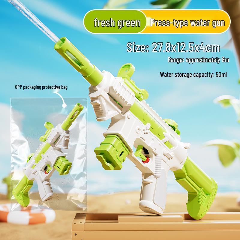 Детский летний водяной пистолет - Конструкция пуш-пул для игр на открытом воздухе с родителями