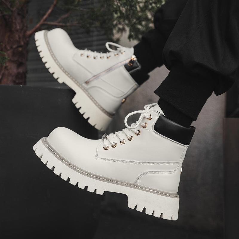 Ботинки Martin мужские на толстой подошве, зимние, бархатные, высокие, британского стиля, короткие, локомотивные, инструментальные 66621-P