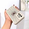 Fashion Grey Spider Web Square Ladder Silicone Phone Case for iPhone Samsung Galaxy Xiaomi Redmi POCO HUAWEI Honor Shockproof Protection Rubber Cover