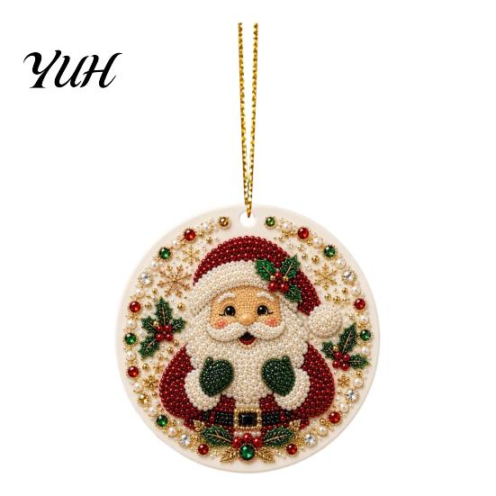 Christmas Hanging Ornament Acrylic Ornament, Double Side Printed Animal Shaped Holiday Tree Decor Pendant, Festive Home Decoration