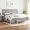 VidaXL Slatted Bed Base with Mattress, Upholstered Bed, Double Bed, Adult Bedroom Interior Bed, Modern, 3137181