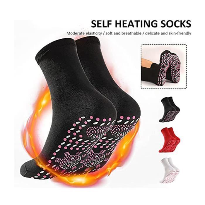 Chaussettes Auto-chauffantes - Santé - Tourmaline - Massage Acupression - Confort - Respirantes
