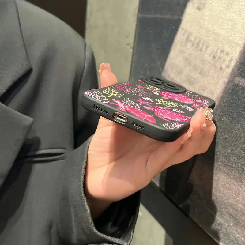 Чехол для телефона Samsung Galaxy S25 S24 S23 Ultra S22 Plus S21 FE A16 A14 A13 A54 A33 красочная морская черепаха противоударный мягкий чехол