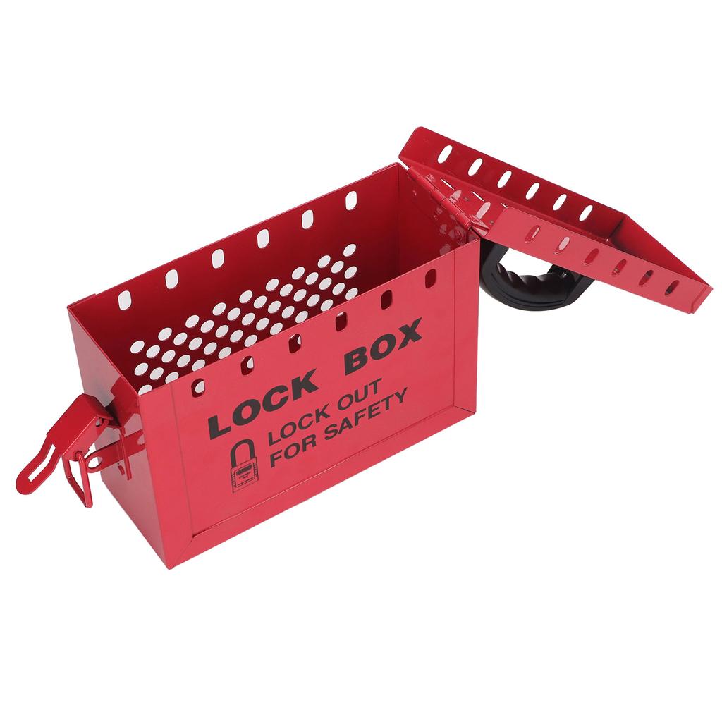 Lockout Tagout Box Portable Safety 13 Guage Lockout Tagout Group Lock Box For OSHA Compliance Group