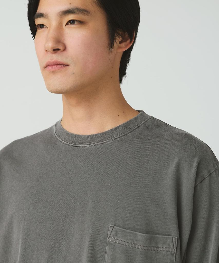 Snow Peak Garment Dyed Short and Size L L/S T-Shirt TS-25AU012, Sleeve, Men's Women's, Charcoal,