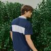 Goxo Men S ShorT Sleeve T ShirT Navy Swagball Pique Block