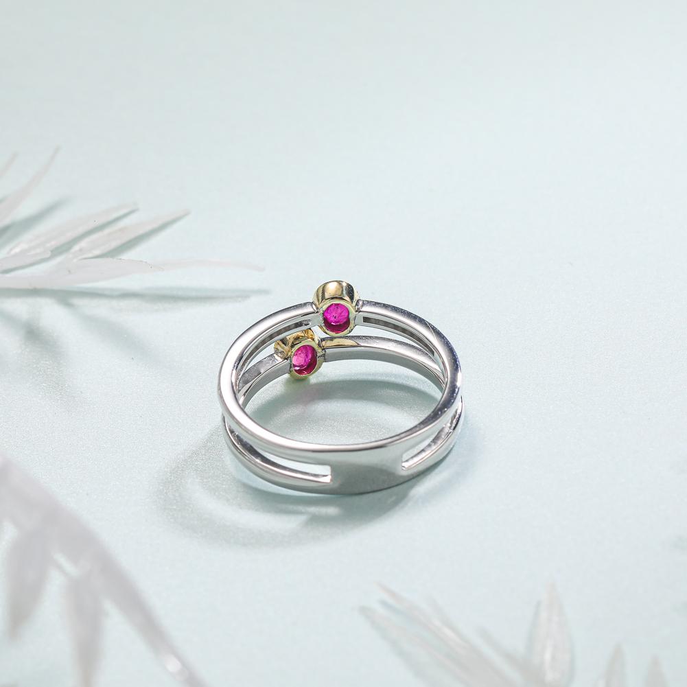 GZ ZONGFA Оригинальные кольца из стерлингового серебра 925 пробы для женщин с натуральным рубином и бриллиантами 0,5 карата, драгоценные камни, 10-каратное золото, роскошные свадебные украшения