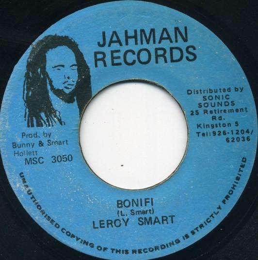 7-дюймовая пластинка LEROY SMART Bonifi MSC3050 Jahman Records Ямайка Регги Ска Даб Б/у