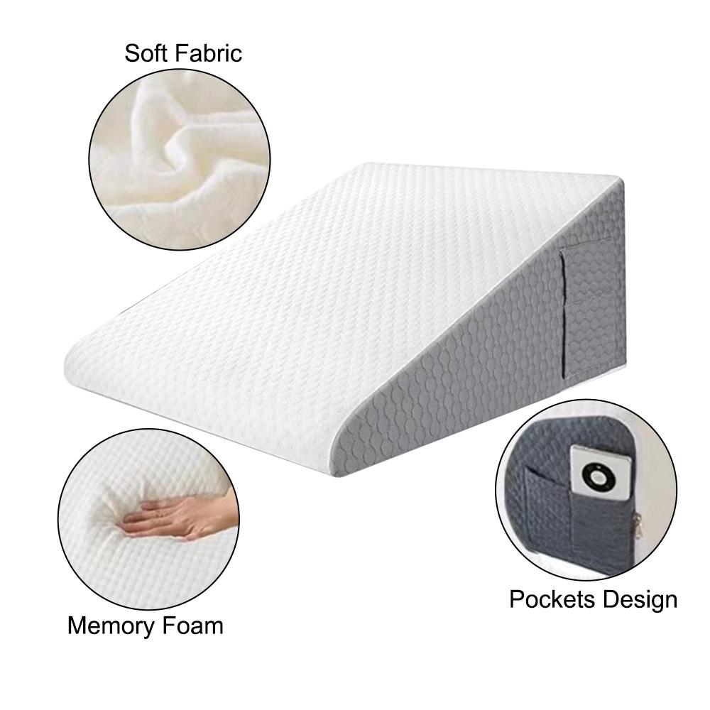 Neck Support Removable Washable Seat Backrest for Sleeping After Surgery Bed Wedge Pillow Triangle Feet Cushion