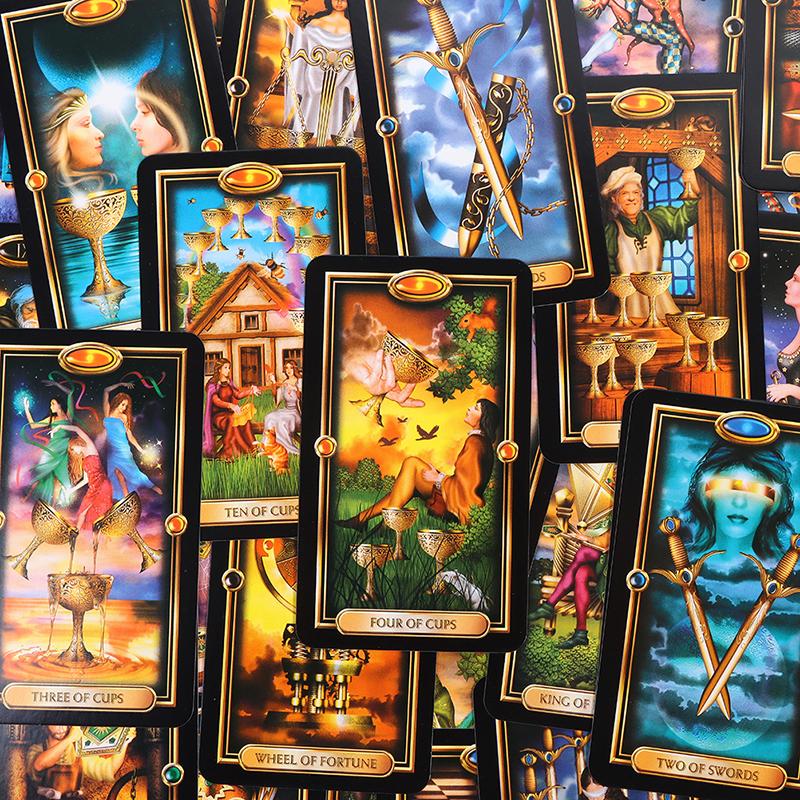 Easy Gilded Tarot English Board Game Divination Prediction Multiplayer Game