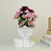 Abstract Face Shape Flower Pot Colorful Decorative Vase Ornament Hand-Painted Design Plant Pot Indoor Home Decor