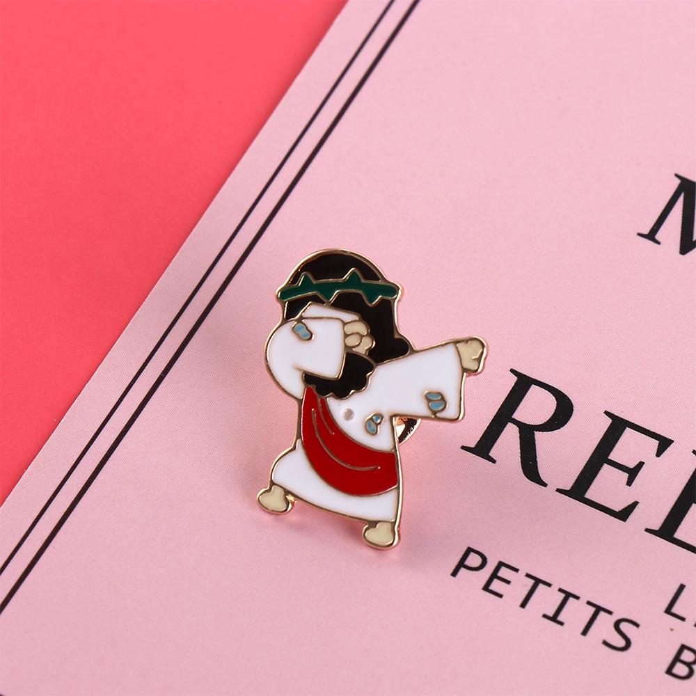 Little Sheep Shirt Lapel Pins Interest Christian Faith Icon Badge Pendants Enamel Brooches Bag