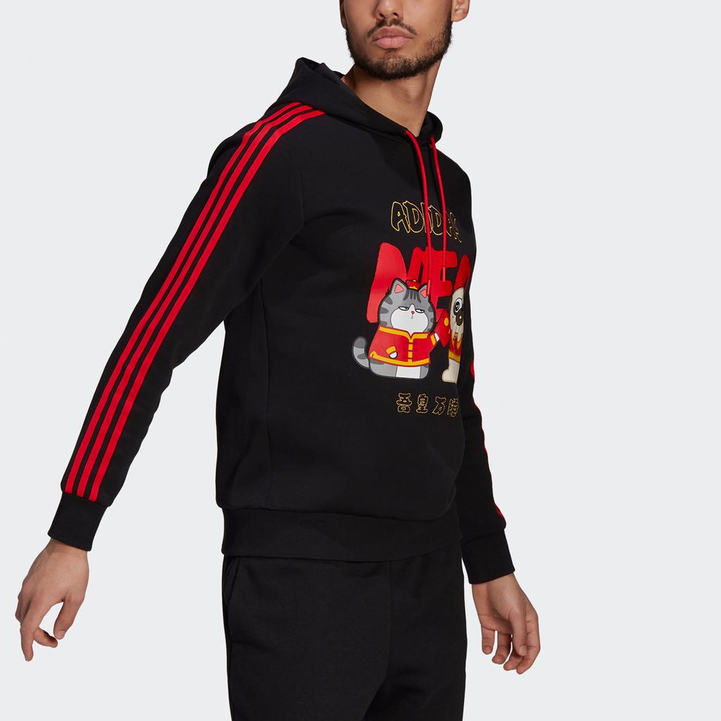 adidas Neo X Emperor с мультяшным принтом, спортивный пуловер с капюшоном, мужская толстовка с капюшоном, черный GS5187
