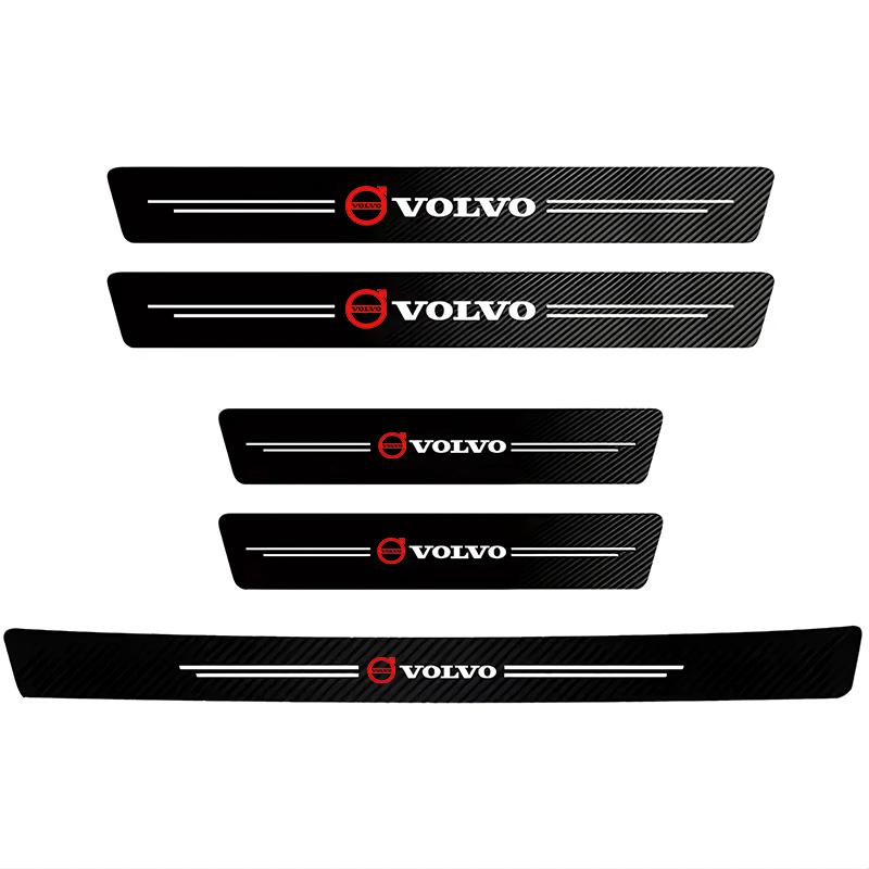 Car Door Sill Scratch Resistent Stickers Threshold Pad For Volvo Rdesign Polestar AWD V50 S60 XC60 S40 XC40 XC90 V60 S80 S90 V90