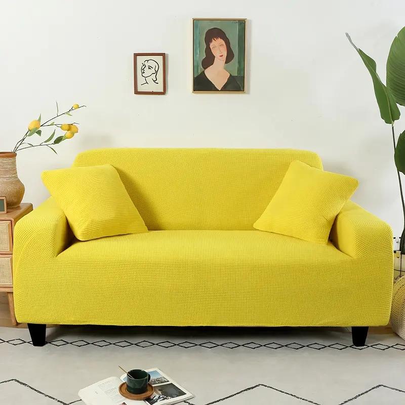 1/2/3/4 Seater Elastic Universal Sofa Cover Knit Thicken Stretch Slipcovers for Living Room Couch Cover Armchair Cover