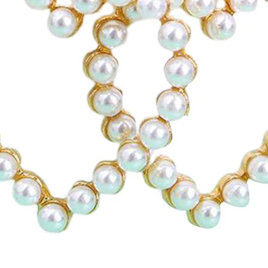 1 пара серег-крючков в форме сердца с подвеской из искусственного жемчуга, ювелирные изделия, изысканные висячие серьги