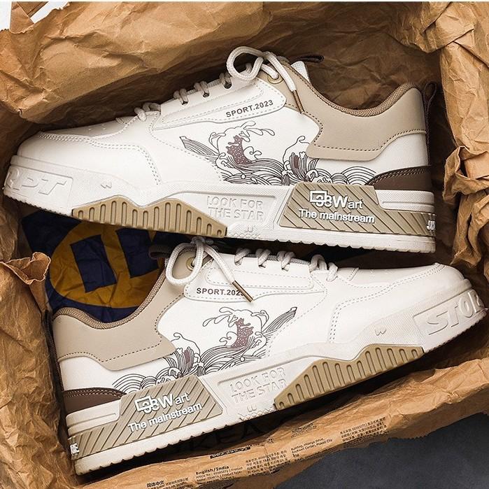 Мужская обувь модная трендовая обувь на толстой подошве нишевая индивидуальность трендовая обувь износостойкая повседневная спортивная обувь студенческая взрывная белая обувь