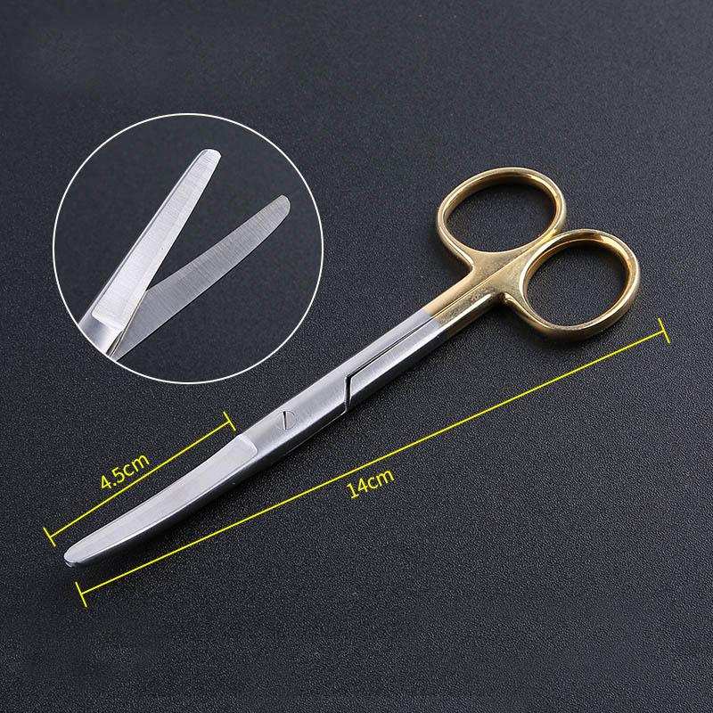 Medical suture straight sharp curved surgical scissors cosmetic plastic line carving tissue scissors blunt