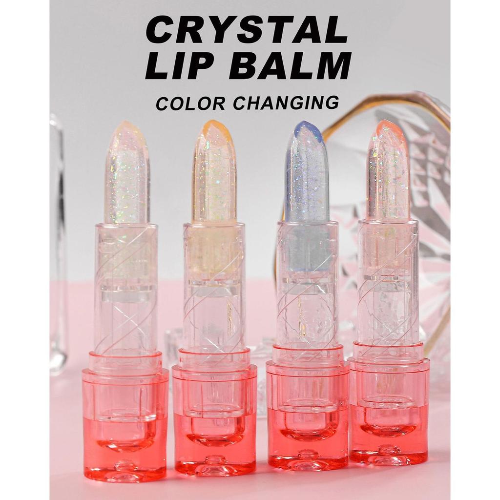 Меняющий цвет бальзам для губ, температурная помада, долговечная водостойкая кристальная желейная помада, макияж