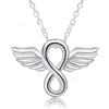 Модное и простое женское посеребренное ожерелье с крыльями ангела S925, цепочка на ключицу, ювелирные изделия