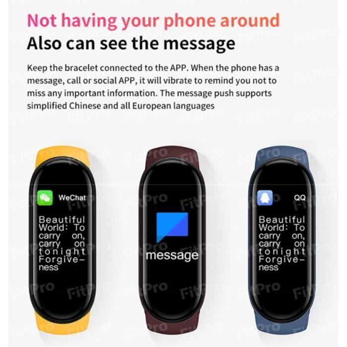 Montre connectée M6 pour hommes et femmes, moniteur de fréquence cardiaque, de pression artérielle, d'activité physiq 02 -WGHY4769