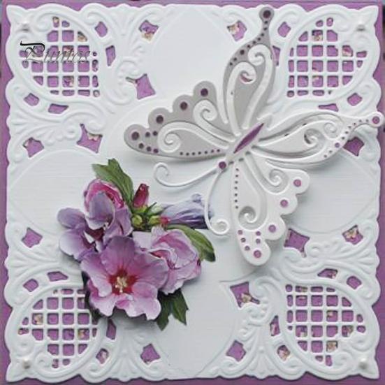 Cutting Stencil Flower Corner Pattern Smooth Lightweight Template Metal Mold for Daily Use