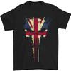 Union Jack Skull Gym St Georges Day Mens T-Shirt 100% Cotton