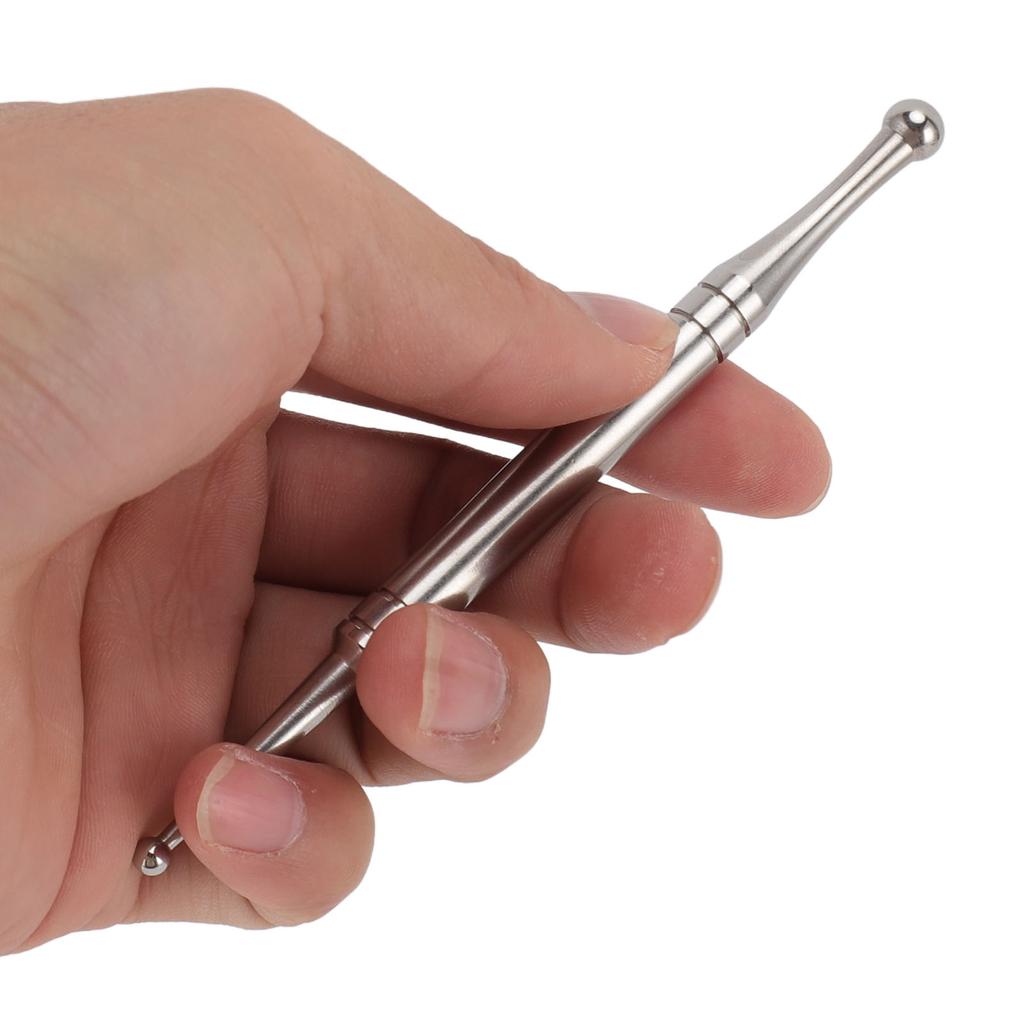 Foot Acupressure Massage Pen Stainless Steel Manual Reflexology Acupressure Pen for Face Hand Body