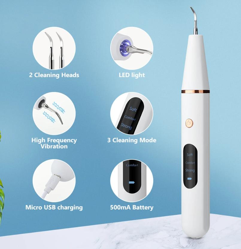 Электрический ультразвуковой скалер для отбеливания зубов, чистка зубного камня, средство для удаления зубного камня, удаление зубного камня