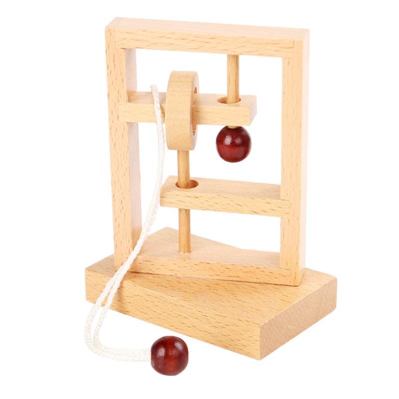 Деревянные игрушки для снятия стресса «Разблокируй», головоломка «Замок Лубана», игрушки для распутывания, головоломка с петлей из веревки, развивающая игра для взрослых и детей