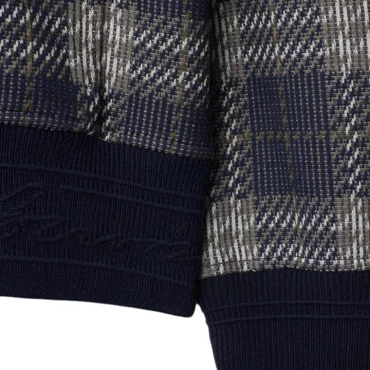 Burberry Checked Zipped Drawstring Hoodie 81009341