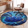 Chelsea Football Club Pattern Round Rug, Indoor/Outdoor Mat, for Picnic, Gameroom, Bedroom, Office, Living Room, Home Decor Carpet, Birthday Gift