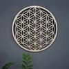 1Pc Chakra Flower Of Life Natural Symbol Kinds Wood Round Edge Circles Carved Coaster For Stone  Set Diy Decor