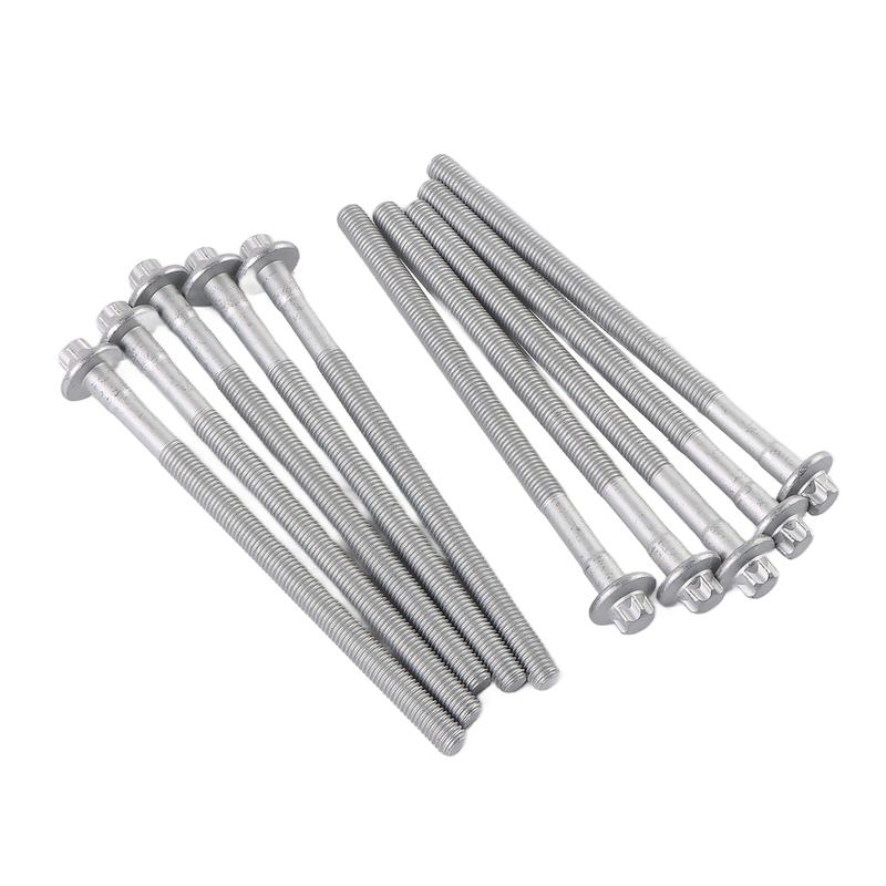 10 PCS Engine Cylinder Head Bolts Kit For Mercedes-Benz W203 C204 R172 L4 M271 1.8 165mm Length Cylinder Head Screws Engine Part